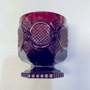 Avon 1876 Cape Cod Ruby Red Footed Juice Glass